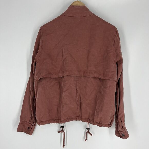 Rails Jacket Size Medium Womens Brick Red Collins Utility Military Twill Linen - Picture 5 of 9